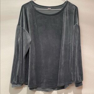 Elegant Velour Forest Green Women's Blouse